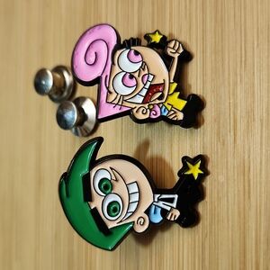 5/$30 Cosmo & Wanda Fairly Odd Parents Pins - Lot of 2